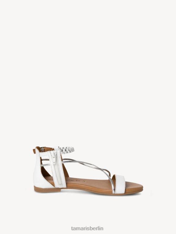 de Tamaris Frauen Ledersandale – weiß/weiß gekämmt 0LHV4395 Schuhe