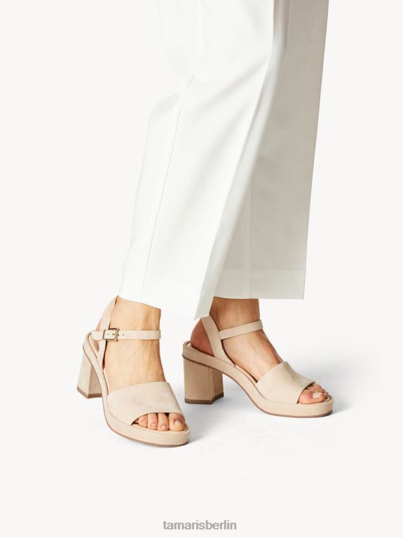de Tamaris Frauen Sandale aus Leder – Beige 0LHV41842 Schuhe