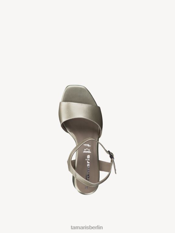 de Tamaris Frauen Sandale aus Leder – Beige/Champagner met. 0LHV41342 Schuhe