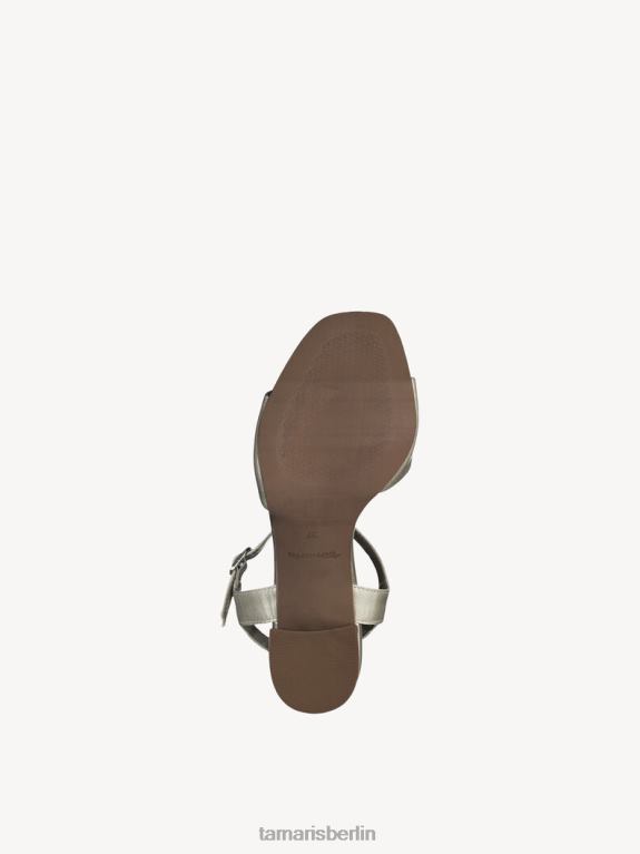 de Tamaris Frauen Sandale aus Leder – Beige/Champagner met. 0LHV41342 Schuhe