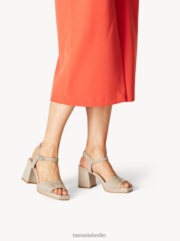 de Tamaris Frauen Sandale aus Leder – Beige/Elfenbein 0LHV41048 Schuhe