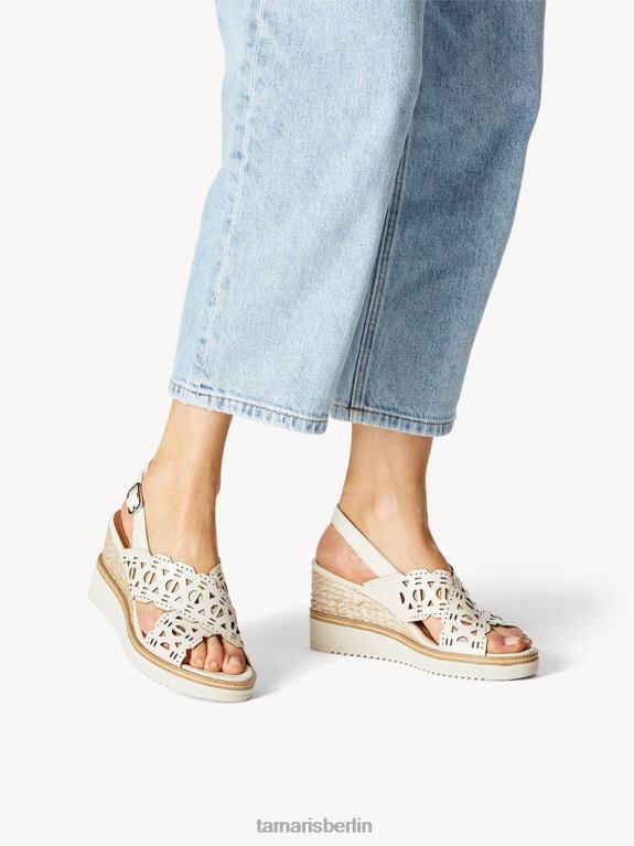 de Tamaris Frauen Sandale aus Leder – Beige/Elfenbein 0LHV41149 Schuhe