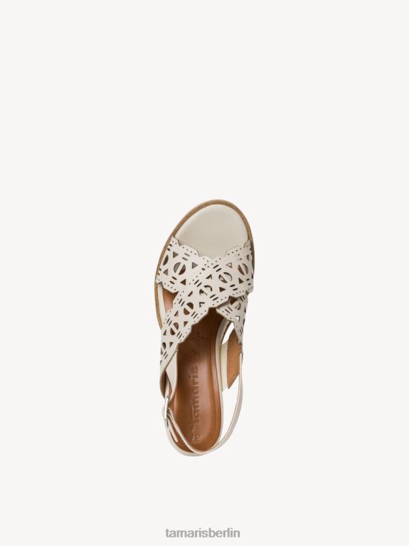 de Tamaris Frauen Sandale aus Leder – Beige/Elfenbein 0LHV41149 Schuhe