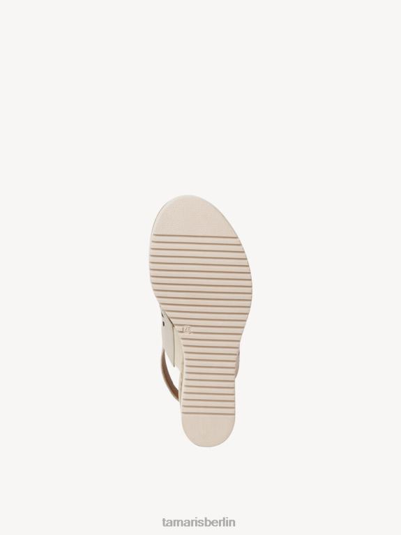 de Tamaris Frauen Sandale aus Leder – Beige/Elfenbein 0LHV41149 Schuhe