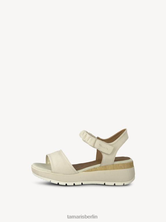 de Tamaris Frauen Sandale aus Leder – Beige/Elfenbein 0LHV41322 Schuhe