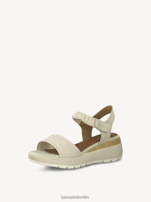 de Tamaris Frauen Sandale aus Leder – Beige/Elfenbein 0LHV41322 Schuhe