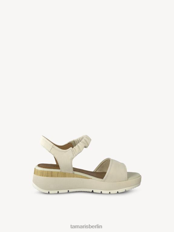 de Tamaris Frauen Sandale aus Leder – Beige/Elfenbein 0LHV41322 Schuhe