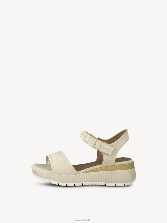 de Tamaris Frauen Sandale aus Leder – Beige/Elfenbein 0LHV41322 Schuhe