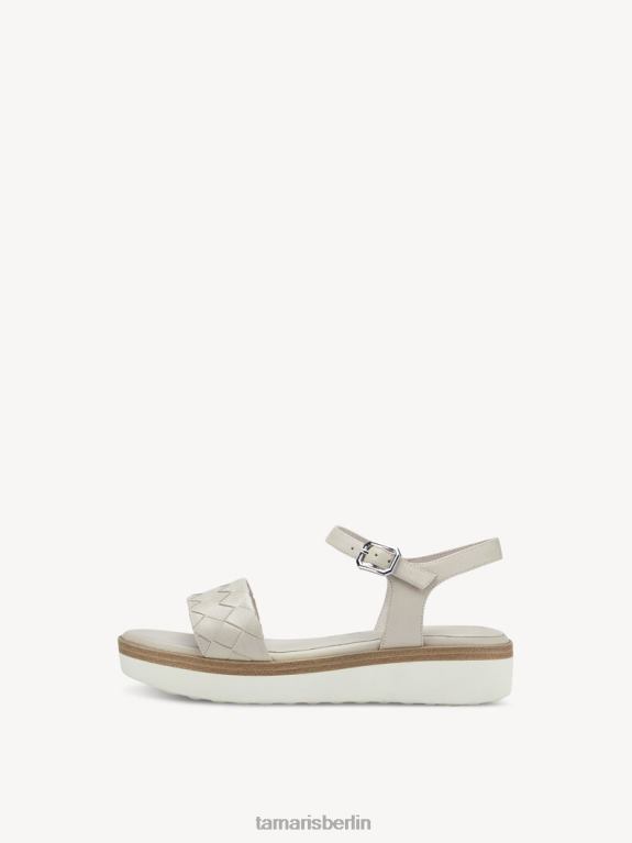 de Tamaris Frauen Sandale aus Leder – Beige/Elfenbein 0LHV41461 Schuhe