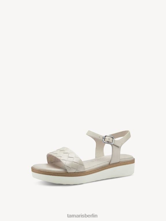 de Tamaris Frauen Sandale aus Leder – Beige/Elfenbein 0LHV41461 Schuhe