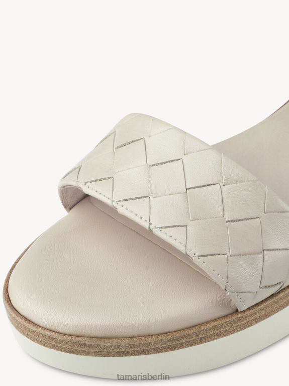 de Tamaris Frauen Sandale aus Leder – Beige/Elfenbein 0LHV41461 Schuhe