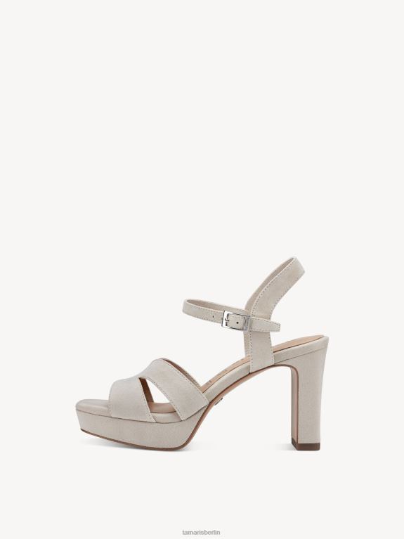 de Tamaris Frauen Sandale aus Leder – Beige/Elfenbein 0LHV42214 Schuhe