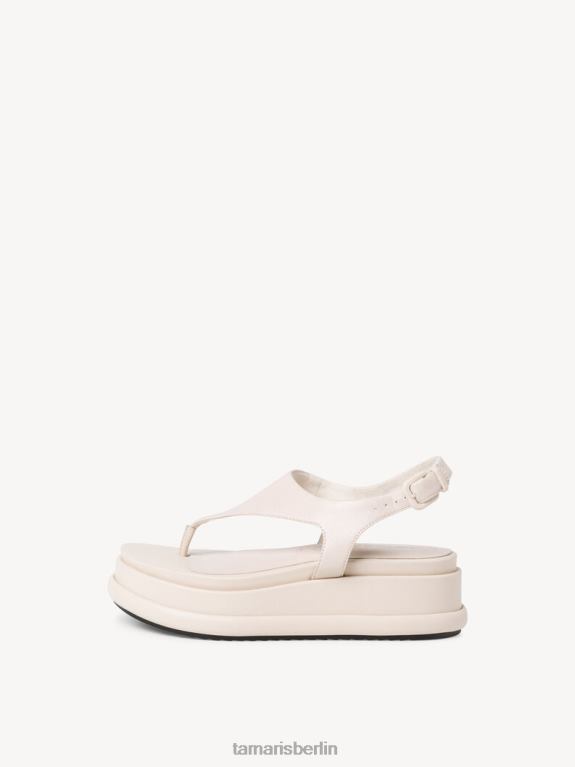 de Tamaris Frauen Sandale aus Leder – Beige/Elfenbein 0LHV42339 Schuhe