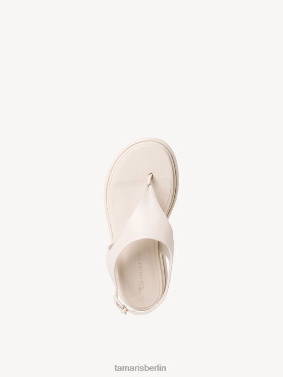 de Tamaris Frauen Sandale aus Leder – Beige/Elfenbein 0LHV42339 Schuhe