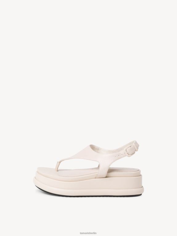 de Tamaris Frauen Sandale aus Leder – Beige/Elfenbein 0LHV42339 Schuhe