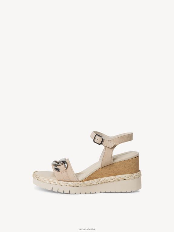 de Tamaris Frauen Sandale aus Leder – Beige/Elfenbein 0LHV4802 Schuhe