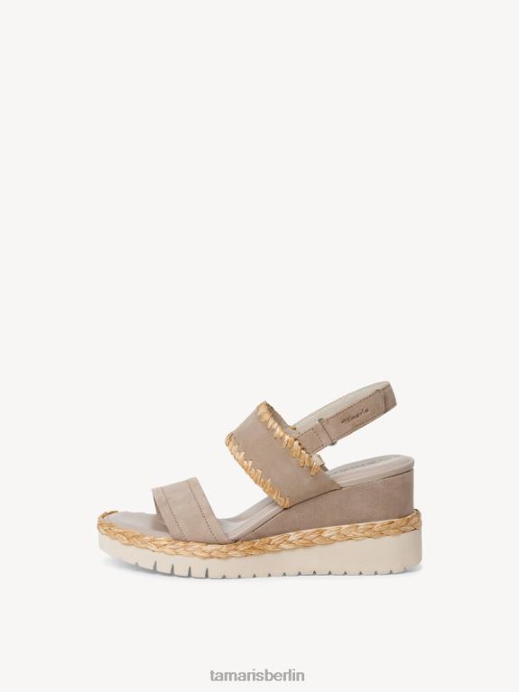de Tamaris Frauen Sandale aus Leder – Beige/Taupe 0LHV41489 Schuhe