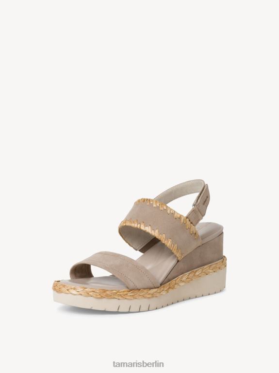 de Tamaris Frauen Sandale aus Leder – Beige/Taupe 0LHV41489 Schuhe