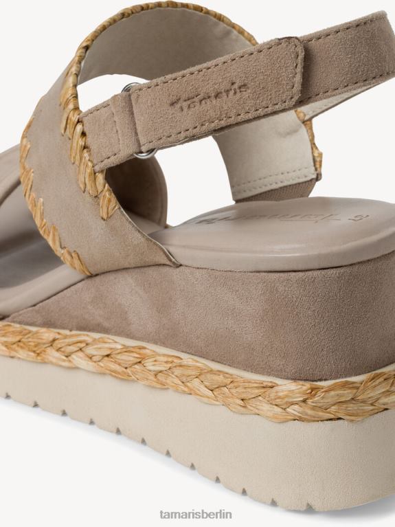 de Tamaris Frauen Sandale aus Leder – Beige/Taupe 0LHV41489 Schuhe