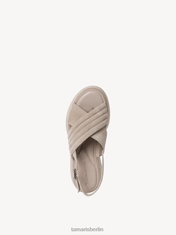 de Tamaris Frauen Sandale aus Leder – Beige/Taupe 0LHV4804 Schuhe