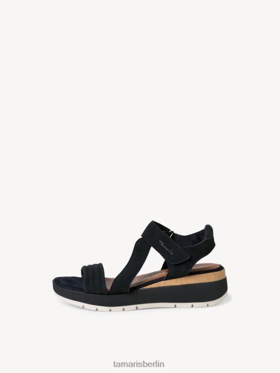 de Tamaris Frauen Sandale aus Leder – Blau/Marineblau 0LHV41435 Schuhe