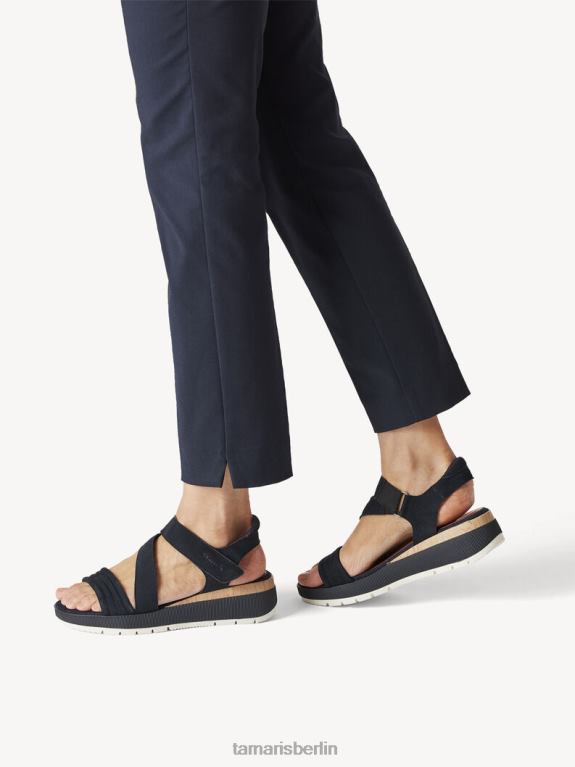 de Tamaris Frauen Sandale aus Leder – Blau/Marineblau 0LHV41435 Schuhe