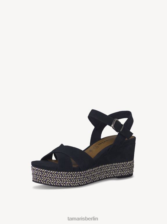 de Tamaris Frauen Sandale aus Leder – Blau/Marineblau 0LHV42088 Schuhe