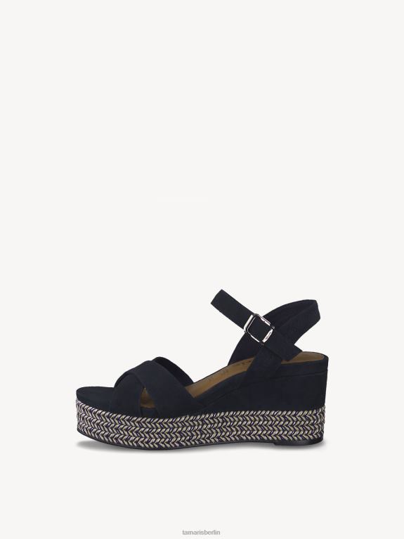 de Tamaris Frauen Sandale aus Leder – Blau/Marineblau 0LHV42088 Schuhe