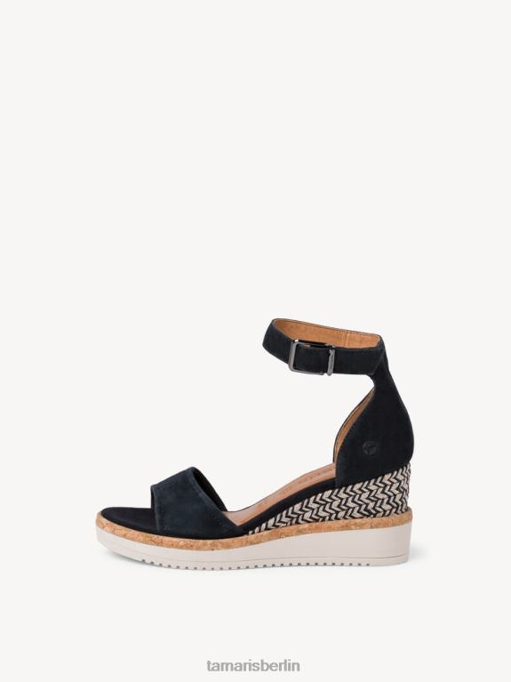 de Tamaris Frauen Sandale aus Leder – Blau/Marineblau 0LHV42183 Schuhe