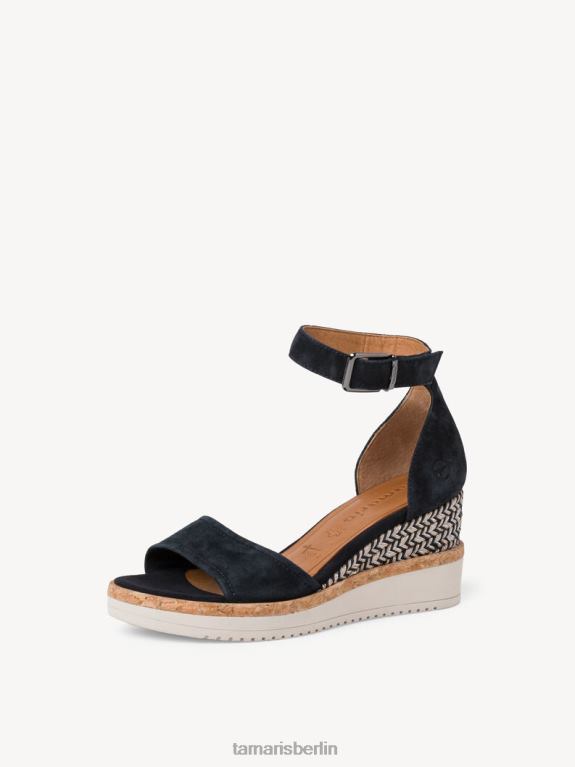 de Tamaris Frauen Sandale aus Leder – Blau/Marineblau 0LHV42183 Schuhe