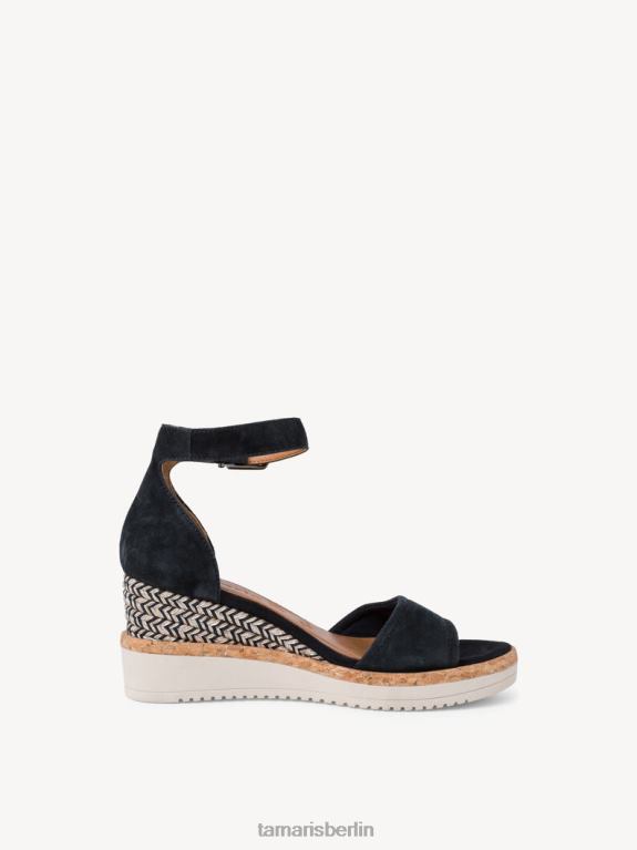 de Tamaris Frauen Sandale aus Leder – Blau/Marineblau 0LHV42183 Schuhe