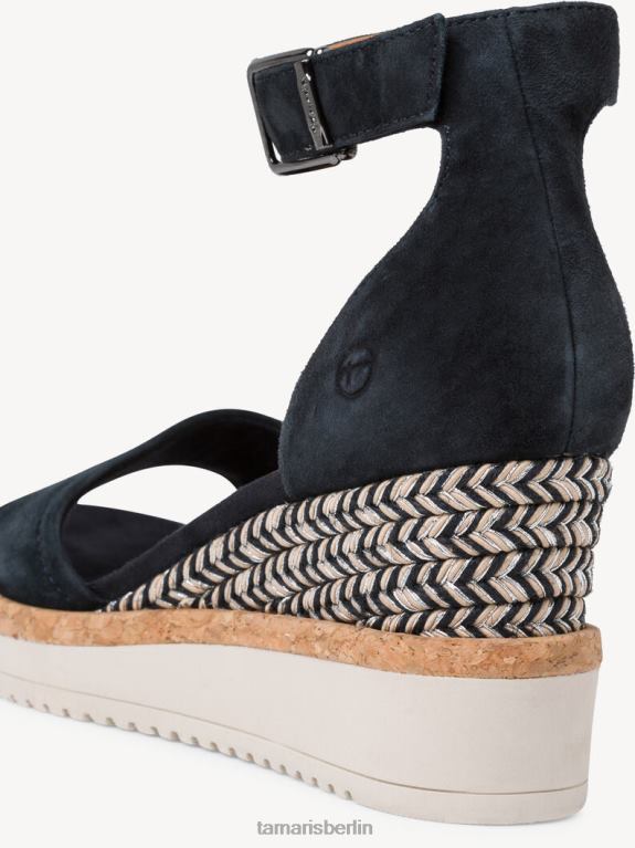 de Tamaris Frauen Sandale aus Leder – Blau/Marineblau 0LHV42183 Schuhe
