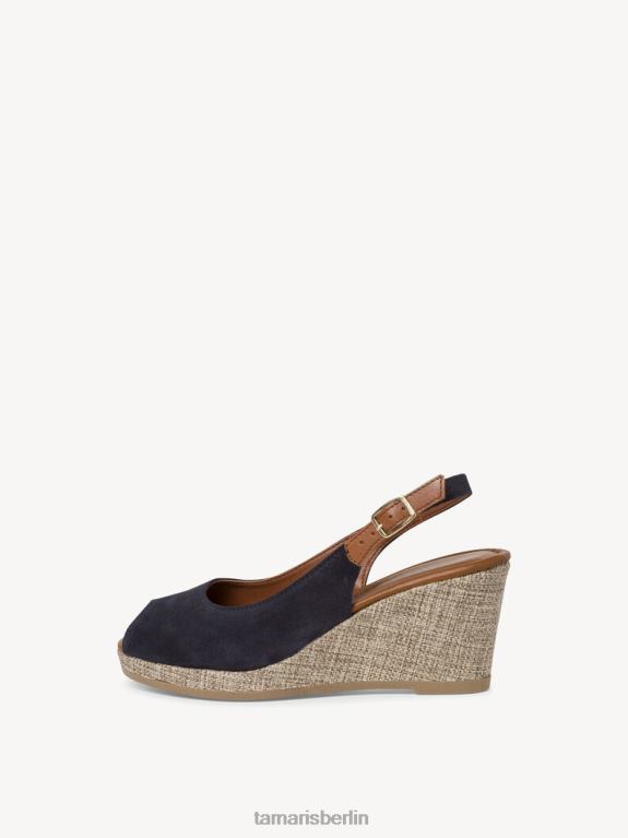 de Tamaris Frauen Sandale aus Leder – Blau/Marineblau 0LHV4222 Schuhe