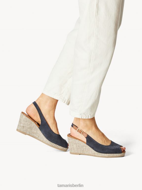 de Tamaris Frauen Sandale aus Leder – Blau/Marineblau 0LHV4222 Schuhe
