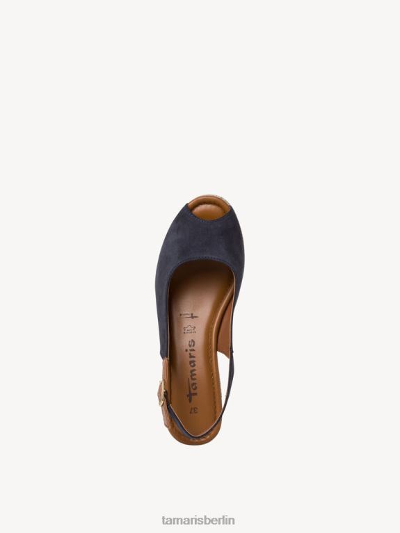 de Tamaris Frauen Sandale aus Leder – Blau/Marineblau 0LHV4222 Schuhe