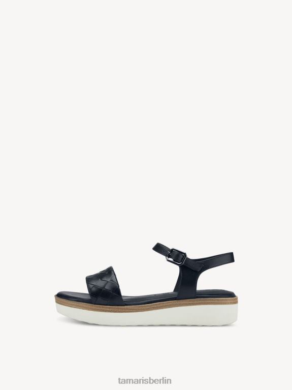 de Tamaris Frauen Sandale aus Leder – Blau/Marineblau 0LHV4419 Schuhe
