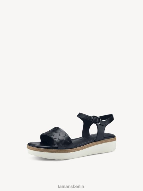 de Tamaris Frauen Sandale aus Leder – Blau/Marineblau 0LHV4419 Schuhe