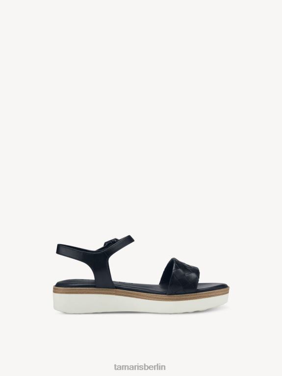 de Tamaris Frauen Sandale aus Leder – Blau/Marineblau 0LHV4419 Schuhe