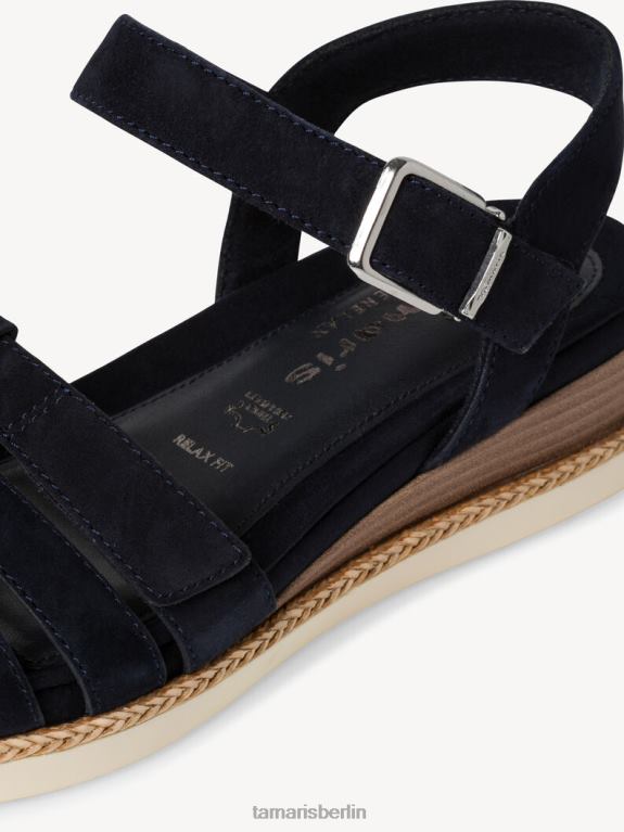 de Tamaris Frauen Sandale aus Leder – Blau/Marineblau 0LHV4500 Schuhe