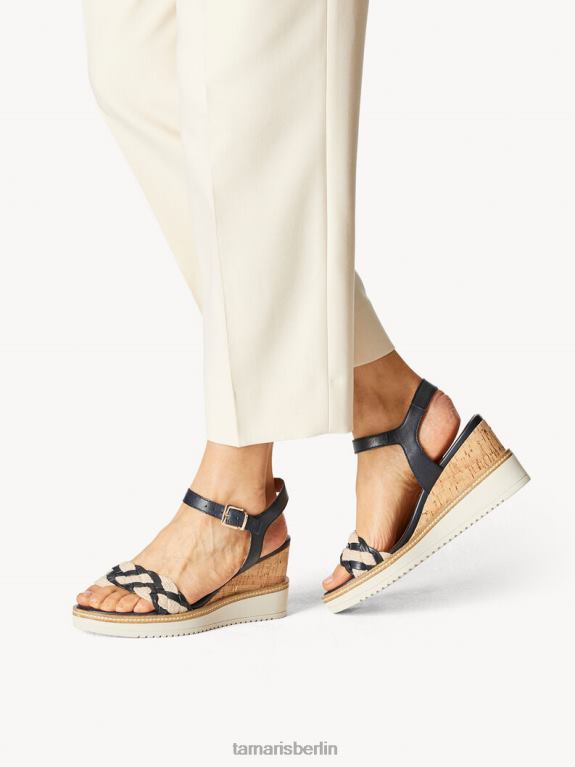 de Tamaris Frauen Sandale aus Leder – Blau/Marineblau 0LHV4697 Schuhe