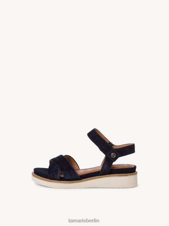 de Tamaris Frauen Sandale aus Leder – Blau/Marineblau 0LHV4962 Schuhe