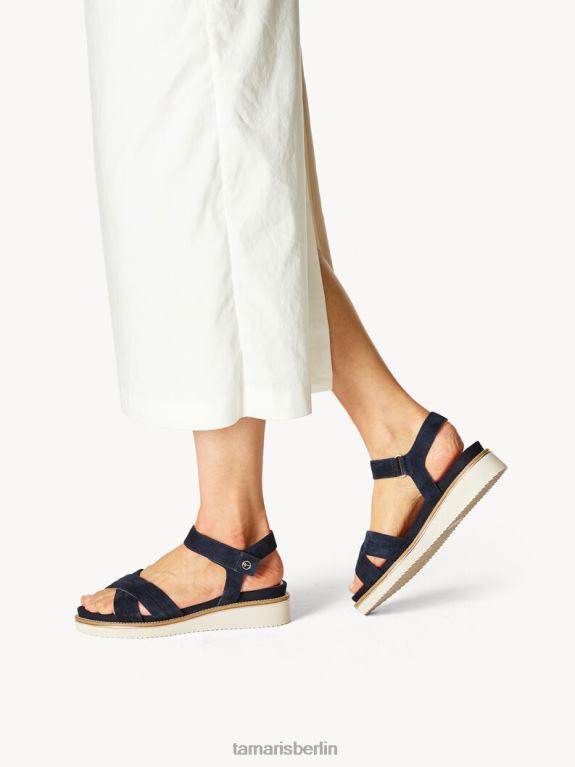 de Tamaris Frauen Sandale aus Leder – Blau/Marineblau 0LHV4962 Schuhe