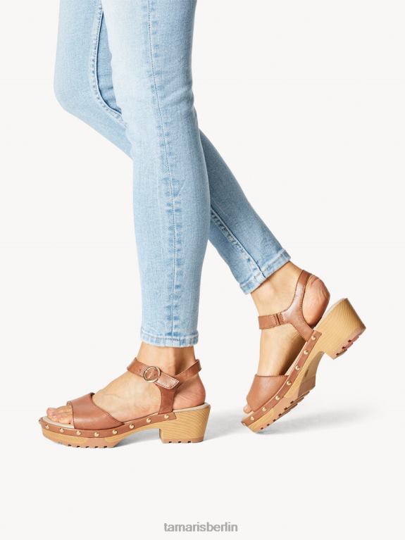 de Tamaris Frauen Sandale aus Leder – Braun/Cognac 0LHV41528 Schuhe