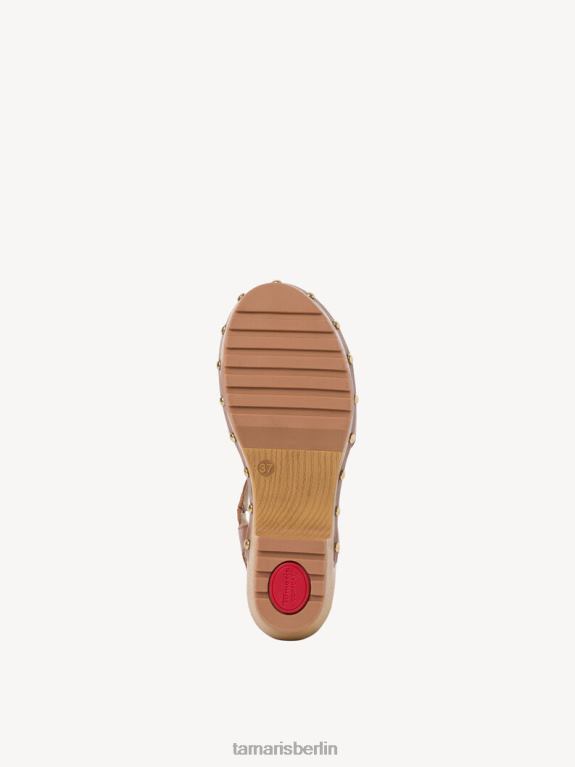 de Tamaris Frauen Sandale aus Leder – Braun/Cognac 0LHV41528 Schuhe