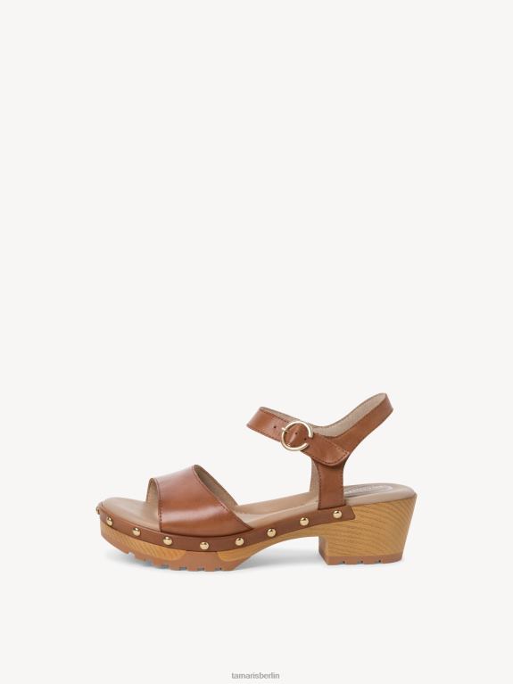 de Tamaris Frauen Sandale aus Leder – Braun/Cognac 0LHV41528 Schuhe
