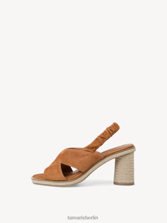 de Tamaris Frauen Sandale aus Leder – Braun/Cognac 0LHV41595 Schuhe