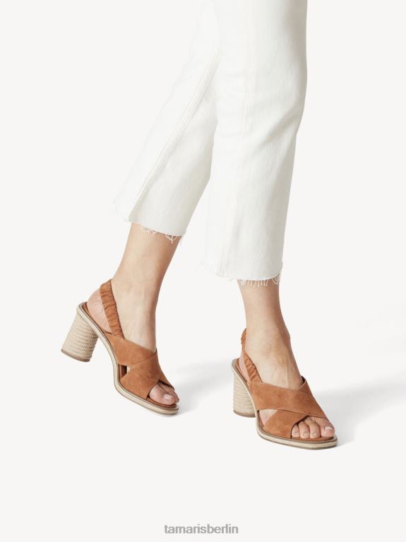 de Tamaris Frauen Sandale aus Leder – Braun/Cognac 0LHV41595 Schuhe