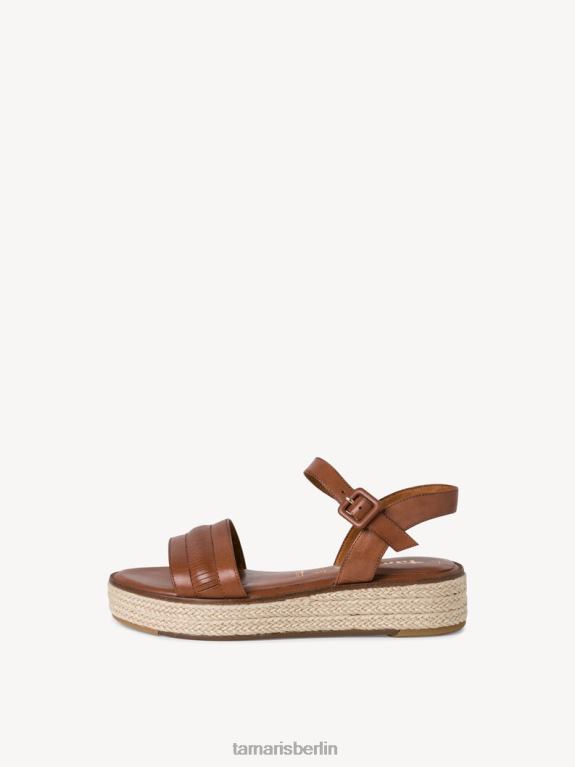 de Tamaris Frauen Sandale aus Leder – Braun/Cognac 0LHV41760 Schuhe