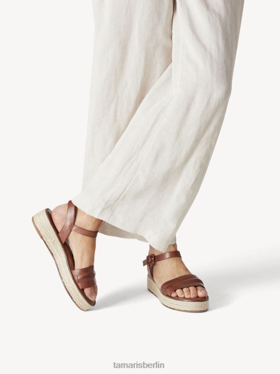 de Tamaris Frauen Sandale aus Leder – Braun/Cognac 0LHV41760 Schuhe