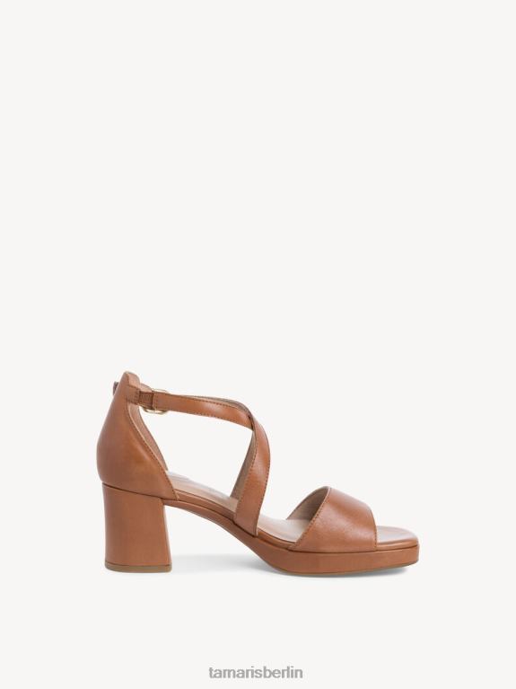 de Tamaris Frauen Sandale aus Leder – Braun/Cognac 0LHV41796 Schuhe